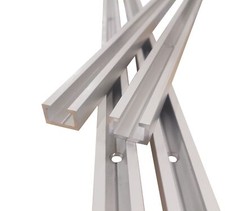 Aluminium C Profil M8, gebohrt inkl. 5 Schrauben, 1m, 17x11mm, Alu C Profil