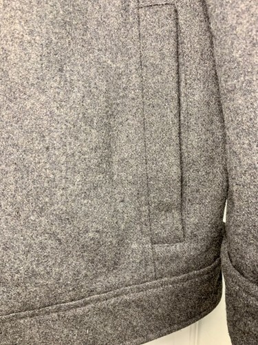 Guess Men's Gray Wool-Blend Bomber Jacket Quilted Lining - Picture 5 of 12