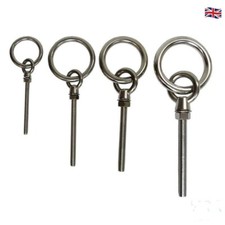 Stainless Steel Ring Eye Bolt  (Eyebolt Ringbolt Long Shank Marine Boat)