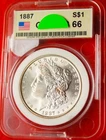 1887 Morgan Silver Dollar Coin UNC MS Beautiful Stunning Strike