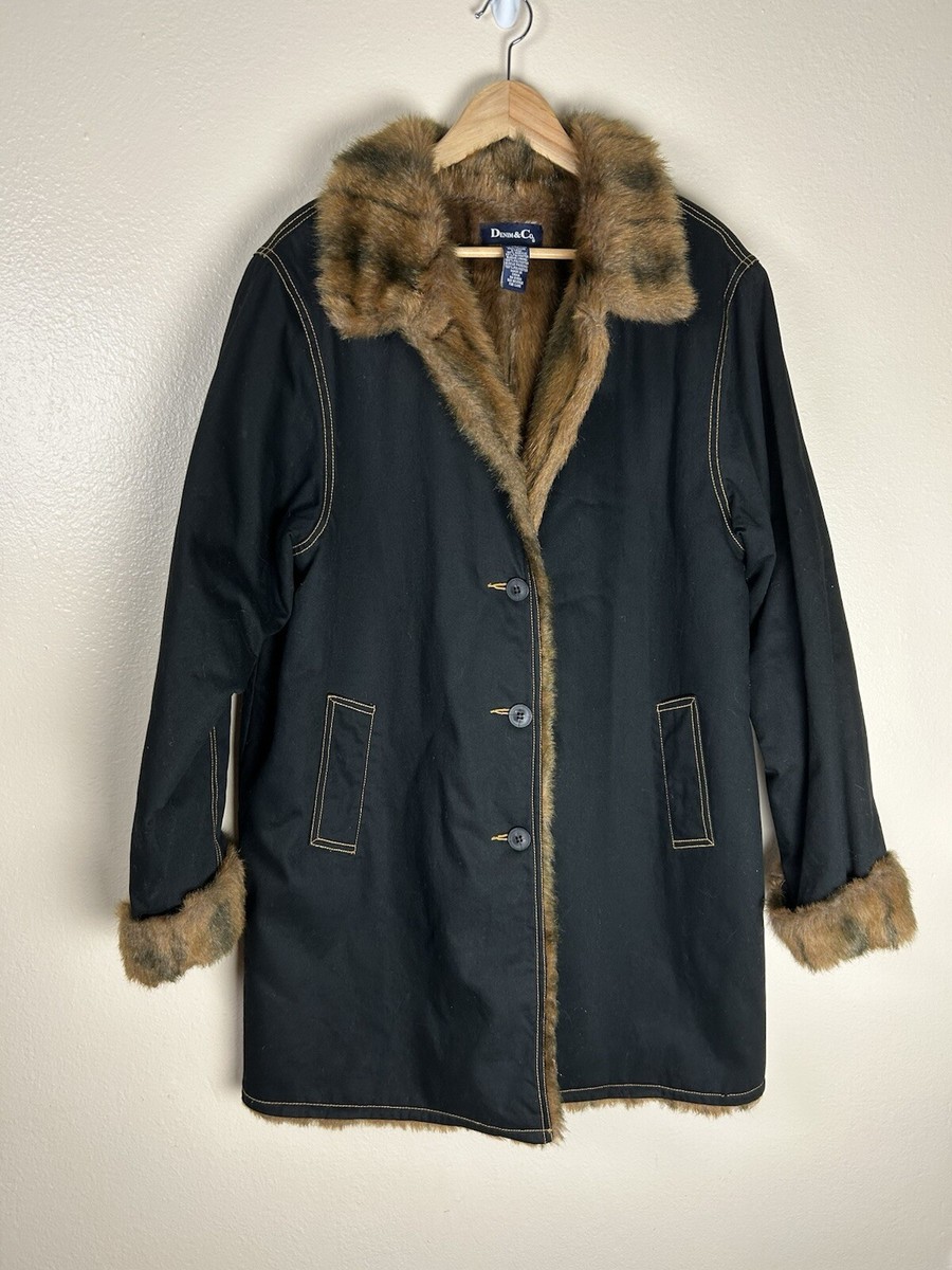 ジャケット・アウター PHINGERIN / Union Winter Coat / L Denim & Co L Penny Lane Coat Jacket Fur Lined Collar Black