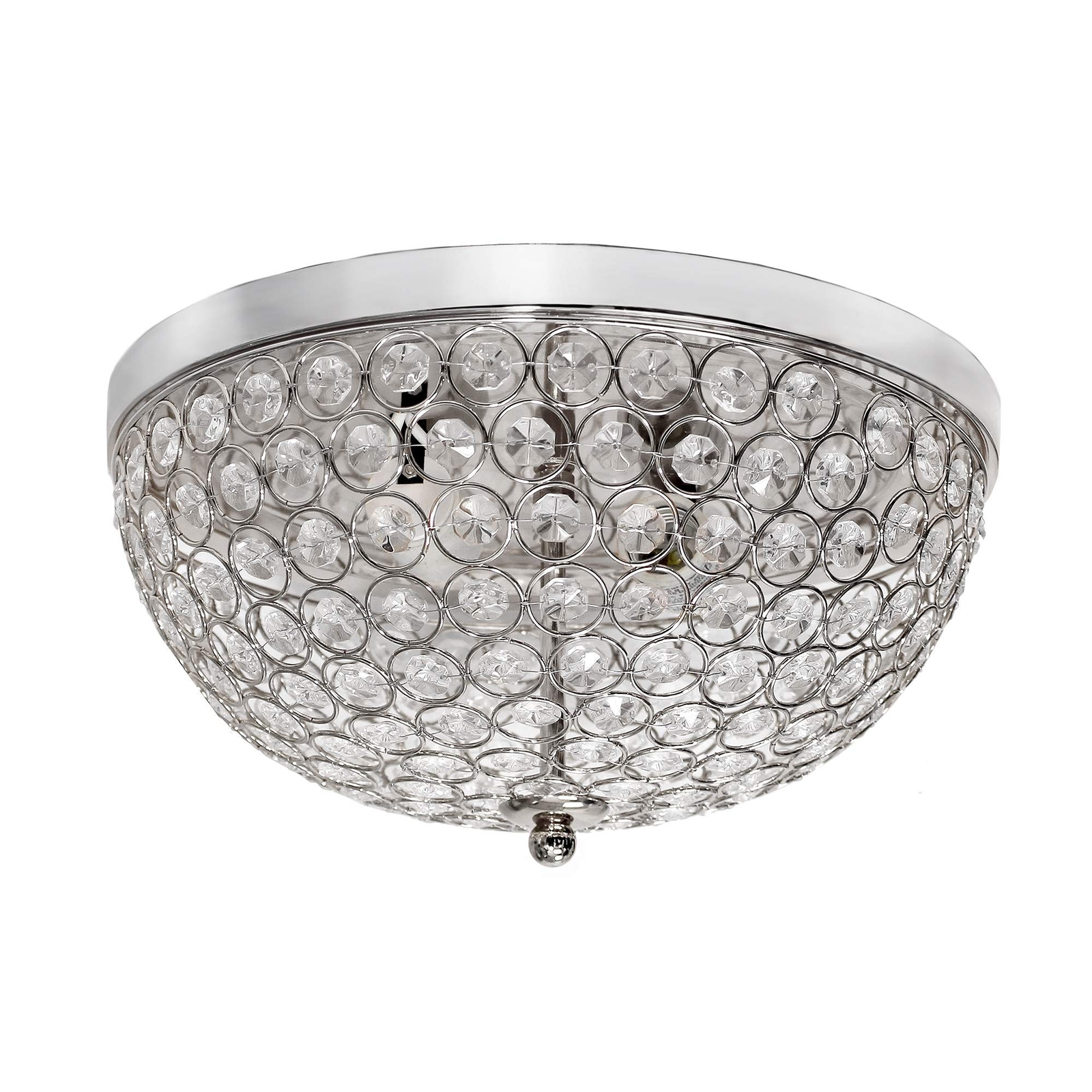 AEFM0001-CHM 2 Light Polished Chrome Ceiling Light with Crystals