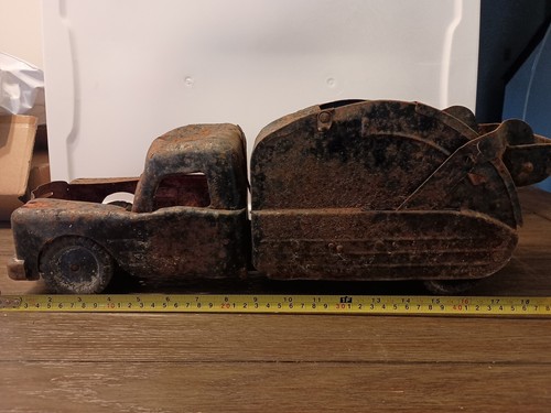 STRUCTO “ Garbage Trash Truck Metal Toy Restoration/Parts "SEE ALL PICS"! - 第 1/17 張圖片