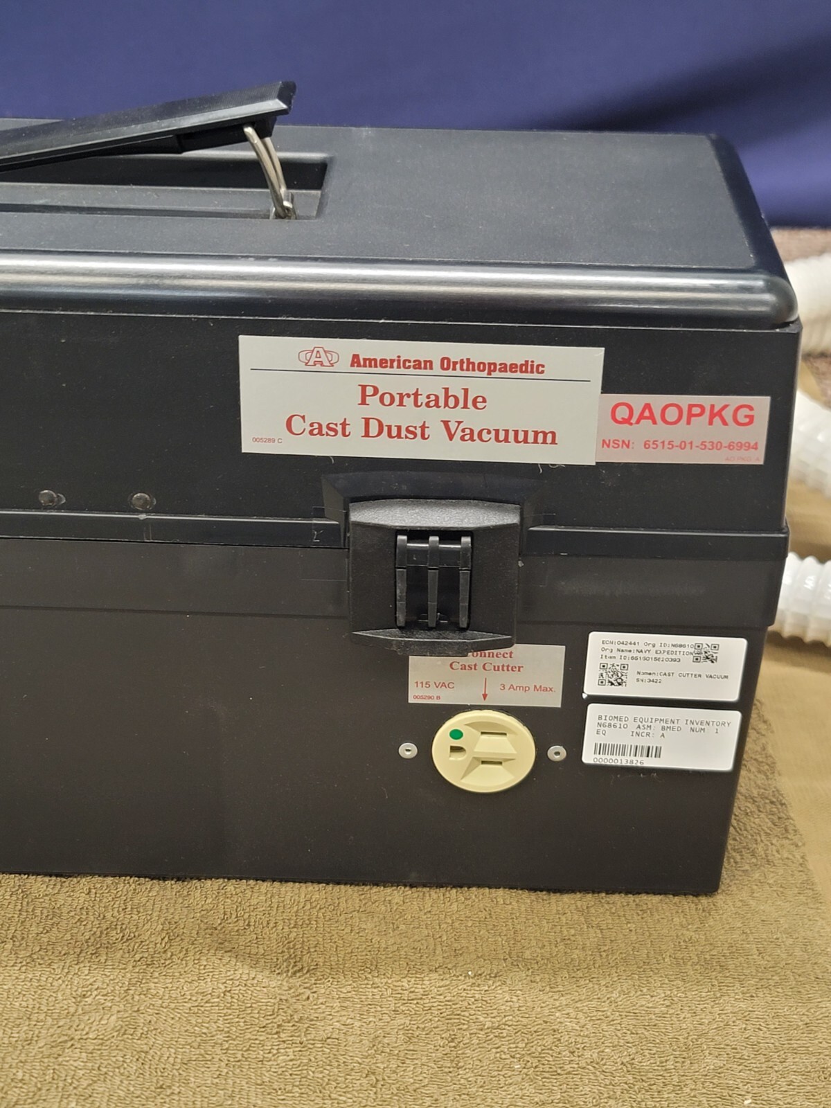 American Orthopaedic BSN Cast Cutter Removal Saw Dust Vacuum 0295 200