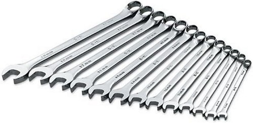 SK Tools 13 Piece 6 Point Metric Long Combination Chrome Wrench Set