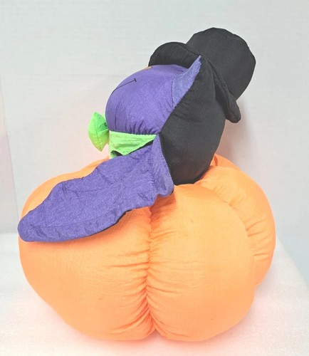 Peluche Stuffins 1993 zucca nylon viola pipistrello vampiro decorazione Halloween vintage - Foto 2 di 9