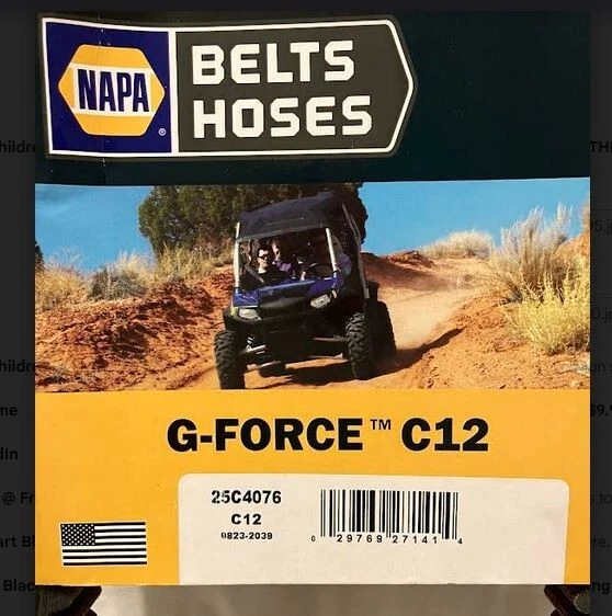 NAPA G-Force Carbon Cord CVT Belt 1 1/4" x 41 7/8" --25C4078 - C12 - Image 3 of 4