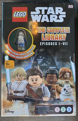 Disney Lego Star Wars Complete 7 BOOKS  w/ Special Forces Commander MiniFigure