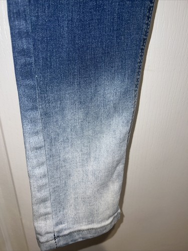 True Craft Girls Soft Jean Jeggings Size 12 Ombre Leg Wash Buttonfly Stretch - Picture 5 of 11