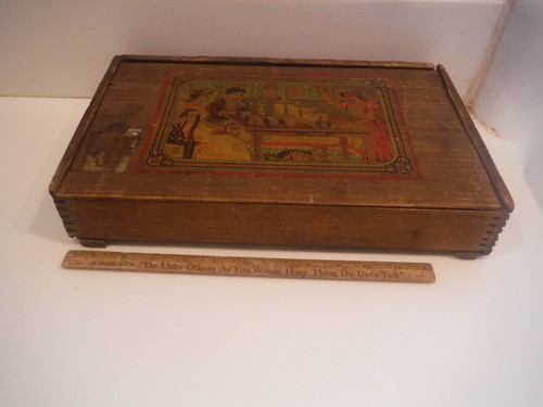 ANTIQUE VICTORIAN GERMANY CHILD'S WOODEN BUILDING BLOCKS SET w/ BOX COMPLETE - Picture 11 of 24