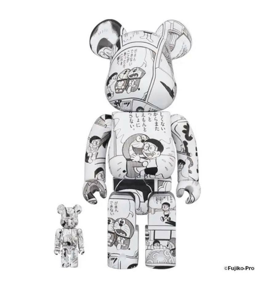 BE@RBRICK Doraemon (Comic Ver.) 100% & 400% Set Bearbrick