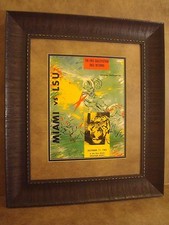 VINTAGE LSU TIGERS COLLEGE FOOTBALL PROGRAM FRAMED 