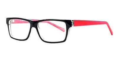 Soho by Vivid 1017 Black&Crystal Red Designer Reading Glass Frames ; Demo Lens