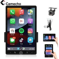 10.4'' 1 Din Car Stereo Apple CarPlay Android Auto Rotatable Radio BT USB Camera