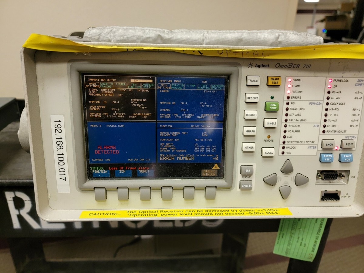 Agilent 37718A OmniBER 718 Analyzer for Parts or Repair for Agilent 37718A OmniBER 718 Analyzer for Parts or Repair for