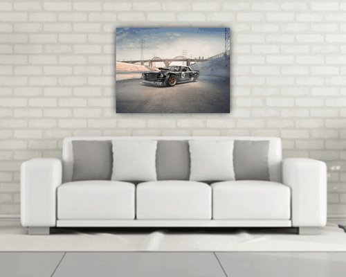 Wanddekor Ken Block Hoonigan bedruckt Leinwand Wandkunst gestreckt massiver Rahmen - Bild 2 von 4