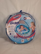 Swimways Baby Spring Float Sun Canopy Blue with Animals 9-24 months
