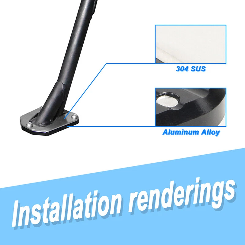 Kickstand Foot Enlarger Plate Pad Fit For Suzuki DR650 DR650SE 1996-2024 2016 - Image 4 of 4