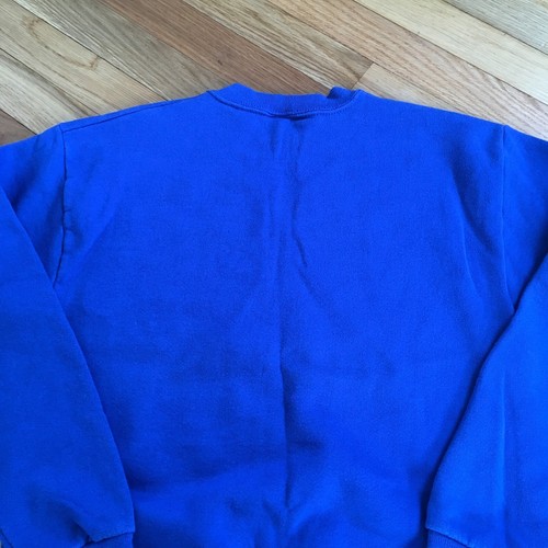VTG 90s JERZEES Boys Crew Sweatshirt USA Blue 16-18 XL - Picture 10 of 11