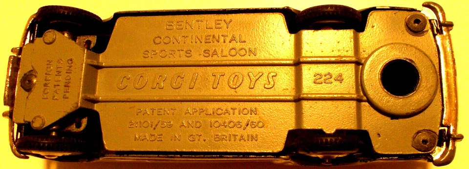 CORGI TOYS BENTLEY 1/43 ANNI '60 METALLO NO POLITOYS, MERCURY, DINKY, - Immagine 4 di 4