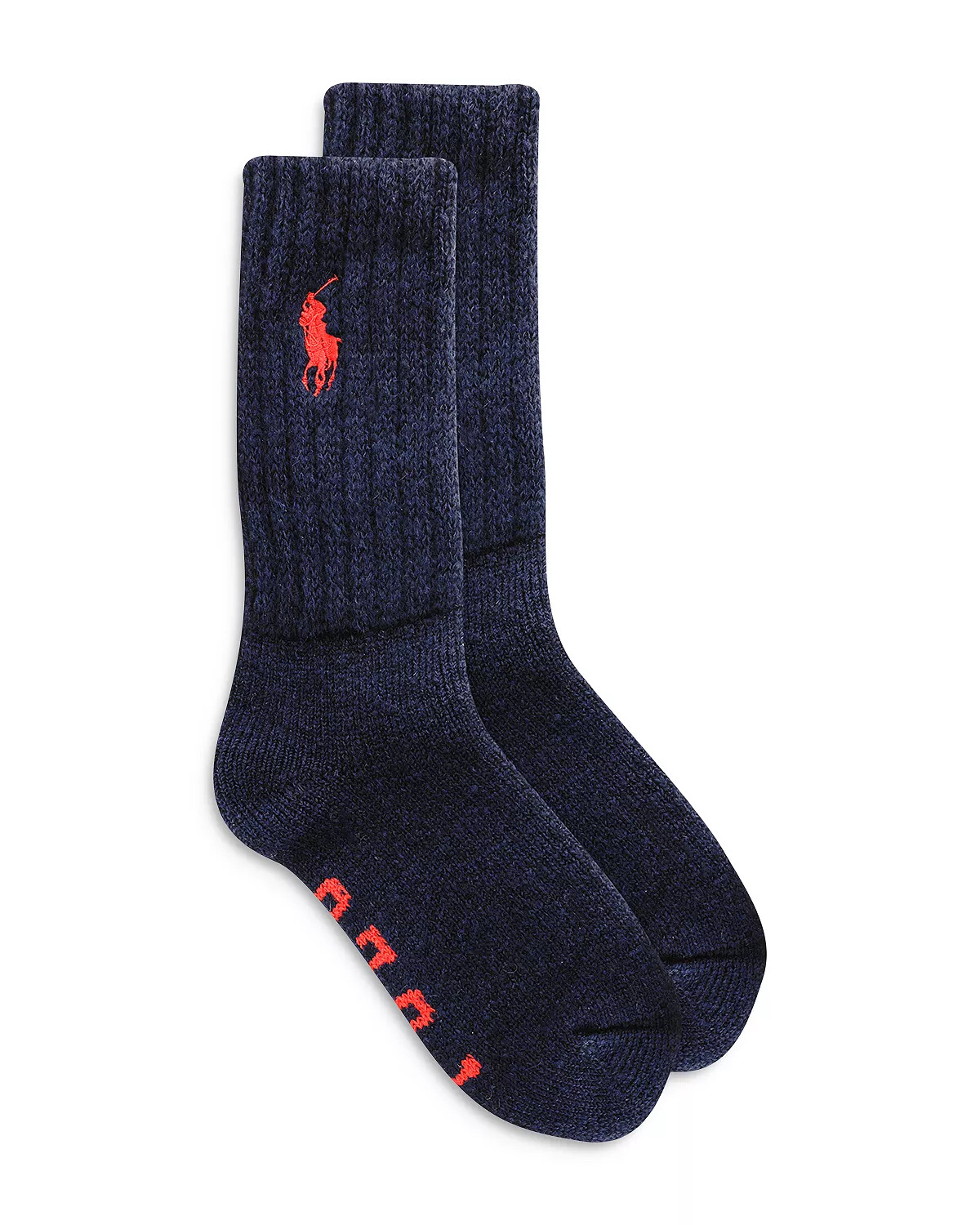 POLO RALPH LAUREN Mens Pony Embroidered Slipper Socks Navy $16 - NWT
