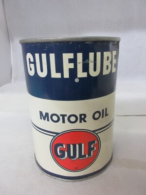 VINTAGE ADVERTISING GULFLUBE ONE QUART OIL CAN EMPTY 839-P | eBay