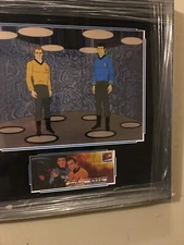 STAR TREK ANIMATION CEL WILLIAM SHATNER LEONARD NIMOY TRANSPORTER SIGNED 1 OF 1
