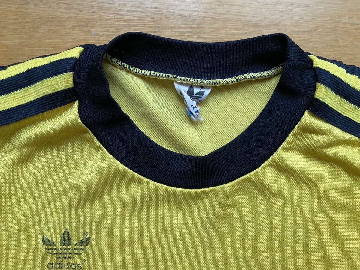 1980s ADIDAS FOOTBALL SHIRT SOCCER JERSEY LONG SLEEVE sz L 1980s ADIDAS FOOTBALL SHIRT SOCCER JERSEY LONG SLEEVE sz L
