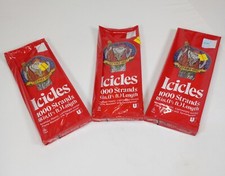 VTG Old World Santa Christmas Tree Icicles Tinsel 3 Boxes 1000 Strands Each