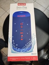 Aiwa Exos Play Wireless Portable Bluetooth Speaker Blue/red iPX5 Waterproof