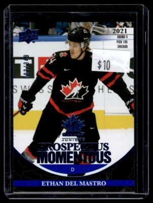 2023-24 Prospect Momentous Bue Ethan Del Mastro RC /349 #PM-29