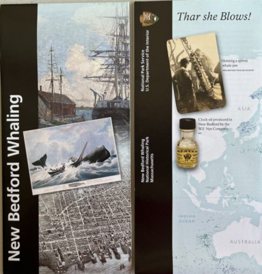 New NEW BEDFORD WHALING NHP - MA  NATIONAL PARK SERVICE UNIGRID BROCHURE  Map