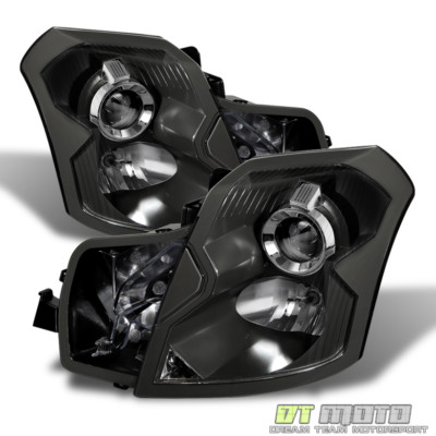 #ad Black 2003 2007 Cadillac CTS Projector Headlights Replacement 03 07 LeftRight $175.99