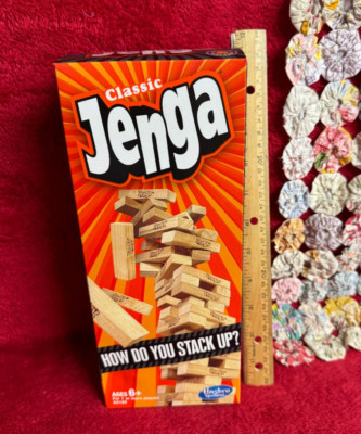 Classic Jenga Game by Hasbro In Original Box 54 Hardwood Pieces