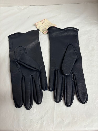 VTG Ladies Grandoe Encore Black Leather Driving Gloves Size L New w/Tags Lovely - Picture 4 of 9