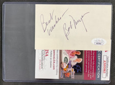 Bob Meyer Signed 3x5 Card JSA Certified AUTO! Kansas City Athletics MLB Pitcher!