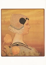 Queen Wilhelmina, 1901, Paul Berthon (French, 1872-1909) --POSTCARD