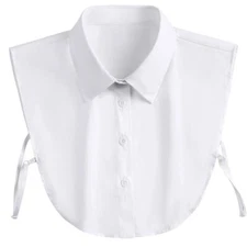 Detachable Fake Collar Blouse, Faux Peter Pan Dickey Collar for Women & Girls