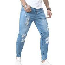 Men's Fit Jeans Fashion Slim Skinny Stretch Denim Pants Comfy Flex Work Jeans