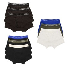 New Calvin Klein Cotton Classic Fit 3-Pack Trunks Men's Underwear
