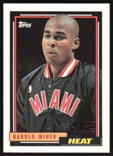 1992-93 Topps Draft Pick Harold Miner RC #278 Miami Heat