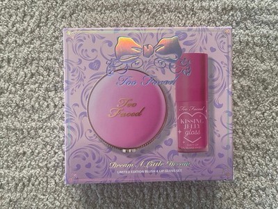 Too Faced Dream A Little Dream Blush & Lip Gloss Set Limited Edition NIB