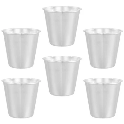 6 Pcs Moule À Gâteau En Alliage D'aluminium Moules Tarte Aux Oeufs - Photo 1/4