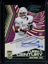 2025 Panini Donruss Elite Andrew Mukuba Turn of the Century Auto RC Purple #/15