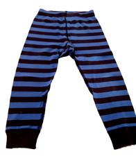 Hanna Andersson 3y-90 PJ bottom blue 2 tone stripes 100 Organic