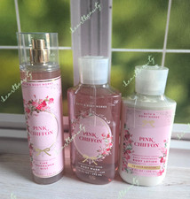 bath and body works pink chiffon shower gel body lotion fine fragrance mist