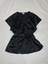 Enchanting Coquette Fairycore Whimsigoth y2k Black Wrap Top Size L