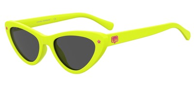 Lunettes De Soleil Chiara Ferragni CF 7006/S - Jaune/gris, Forme œil De Chat Pour Femme