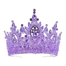 Large Tiaras and Crowns for Women Crystal Tall Pageant Crowns Rhinestone Roya...