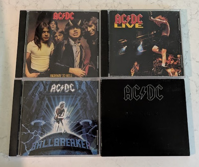 AC/DC 4 CD Lot - Back In Black Highway To Hell Ballbreaker Live Rock Bundle